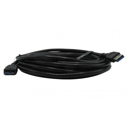 USB 3.0 A Plug to USB 3.0 Micro-B Plug Cable 5m Black