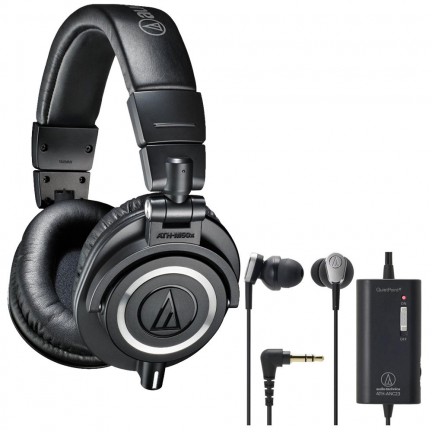 Audio-Technica ATH-M50x Over the Ear Headphones - Black