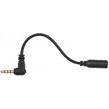 Andoer EY-S04 3.5mm 3 Pole TRS Female to 4 Pole TRRS Male Cable Audio Stereo Mic Converter 