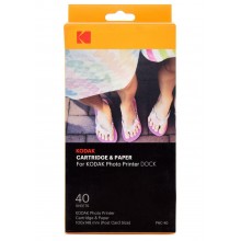 KODAK Photo Printer Dock CARTRIDGE with 40 photo sheets