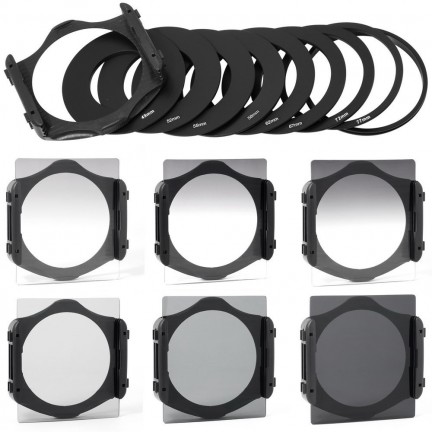 9 Metal Adapter Ring with 6 Cokin P Series Filter Set