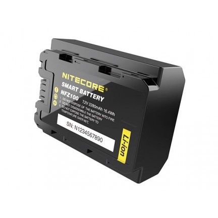 NITECORE NFZ100 Smart Camera Battery for Sony a6600,Alpha 9,A9,A9S,Alpha A9R,Alpha 9S,A7III,A7RIII