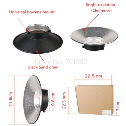 120 Degree Wide Angle Bowens Mount Reflector
