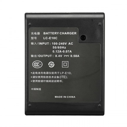 Battery Charger For Canon LC-E10E EOS 1100D 1200D 1300D 2000D 4000D