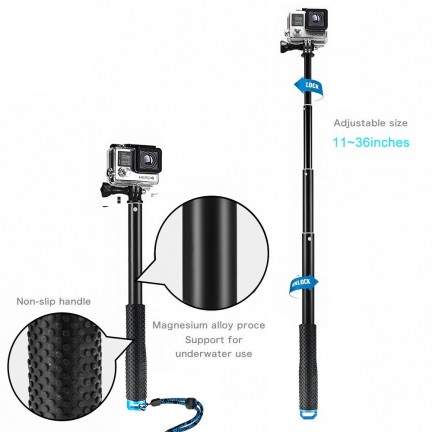 Waterproof GoPro 12/11/10/9 Flexible Telescoping Monopod