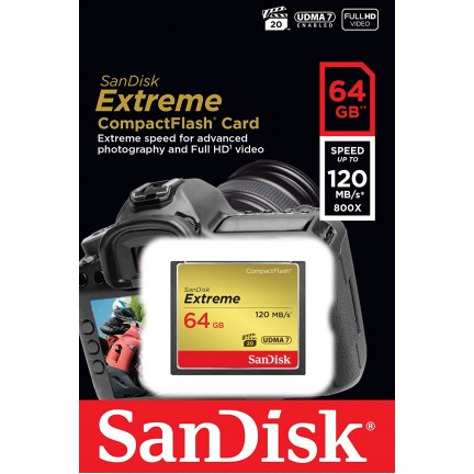 SanDisk Extreme 64GB CompactFlash Memory Card