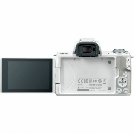 Canon EOS M50 Mirrorless Digital Camera with 15-45mm Lens (White)