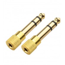 Jack 1/4 inch to 3.5mm Headphone Adapter 6.35mm Male Plug to 1/8 inch Female Stereo 2pc