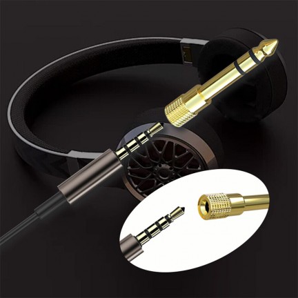 Jack 1/4 inch to 3.5mm Headphone Adapter 6.35mm Male Plug to 1/8 inch Female Stereo 2pc