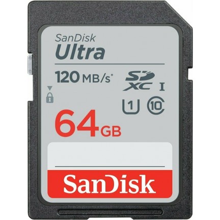  SanDisk Ultra UHS-I 100MBs Class 10 SDXC Memory Card - 64GB