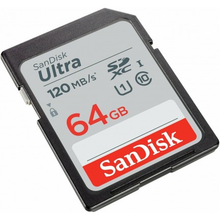 SanDisk Ultra UHS-I 120MBs Class 10 SDXC Memory Card - 64GB