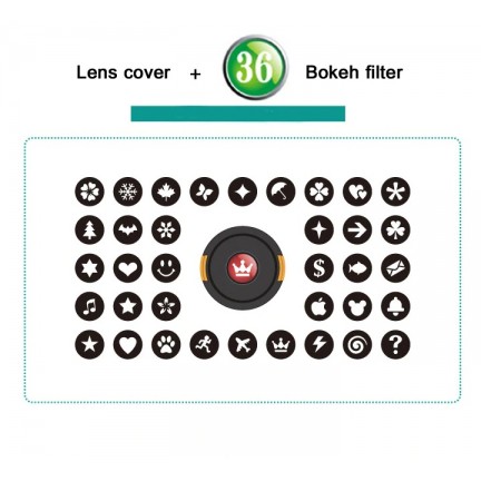 72mm Bokeh Masters Kit Bokeh Effect Lens Cap Cover Filter for Artistic Romantic Night Scene Photography