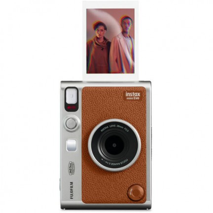 FUJIFILM INSTAX MINI EVO Hybrid Instant Camera (Brown)