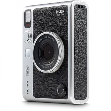 FUJIFILM INSTAX MINI EVO Hybrid Instant Camera Black with Instant Film (10 Sheets)