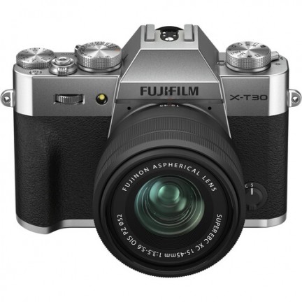 FUJIFILM X-T30 II Mirrorless Camera with XC 15-45mm OIS PZ Lens (Silver)