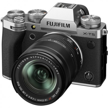 FUJIFILM X-T5 Mirrorless Camera with 18-55mm Lens (Silver)