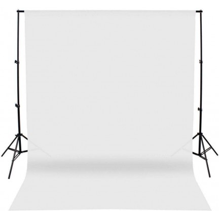 NiceFoto GY-180 2-Mini Studio Flash With White Background And Backdrop Stand