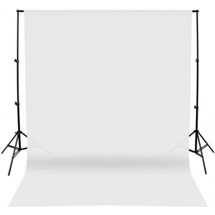 NiceFoto GY-180 2-Mini Studio Flash With White Background And Backdrop Stand