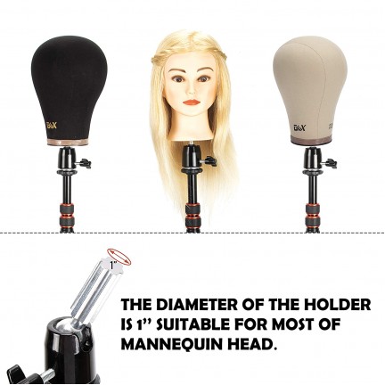 Mannequin Tripod Top Piece for Canvas Block Cosmetology Training Doll Manikin Head