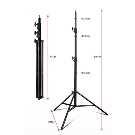 NiceFoto LS-280AT II Aluminium Air Cushion Light Stand