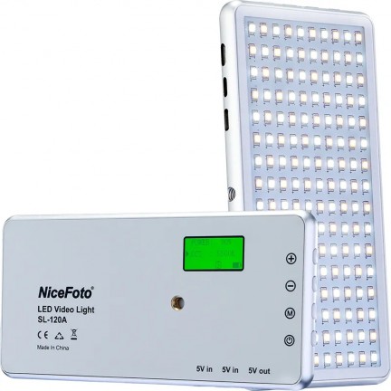NiceFoto SL-120A 12W Built-in 4000mAh Lithium Battery Pocket LED Video Light