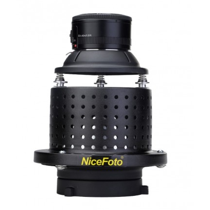 NiceFoto SN-29 Professional Optical Spot Bowens Mount Replaceable Mount Snoot for LED Light Flash