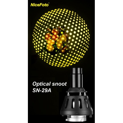 NiceFoto SN-29A Optical Snoot for LED Video Light and Studio flash light with Bowens mount
