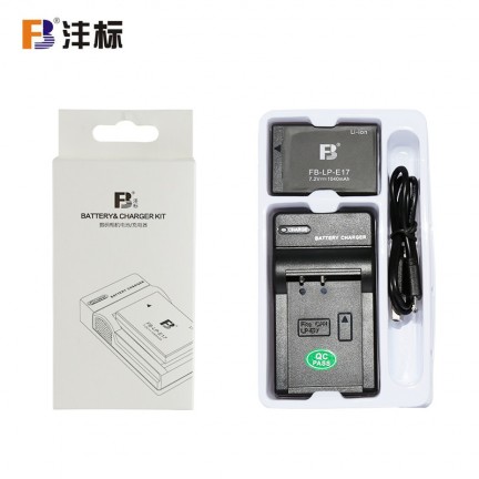 FB Fengbiao Canon LP-E17 Camera Battery EOS M3 M5 M6 760D 750D 800D 77D 200D Canon Micro-SLR Panel USB Mobile Charger Set