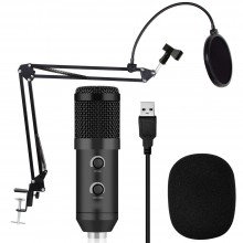 BM 900 USB Microphone Condenser Studio With Stand Tripod And Pop Filter Mic