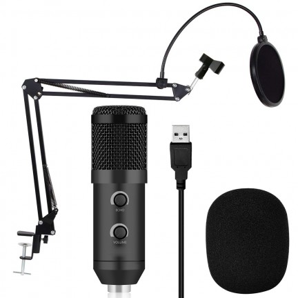 BM 900 USB Microphone Condenser Studio With Stand Tripod And Pop Filter Mic