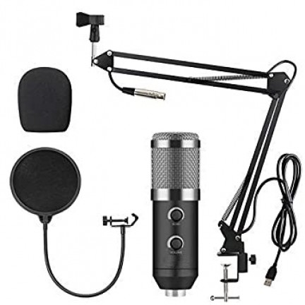 BM 900 USB Microphone Condenser Studio With Stand Tripod And Pop Filter Mic