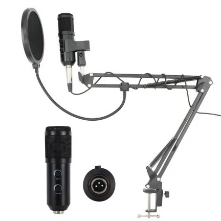 BM 900 USB Microphone Condenser Studio With Stand Tripod And Pop Filter Mic