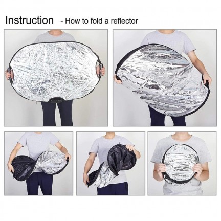 Selens 80x120cm 5 in 1 Reflector Photography Portable Light Reflector