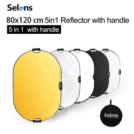 Selens 80x120cm 5 in 1 Reflector Photography Portable Light Reflector