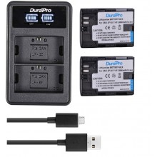 DuraPro 2 x 2000mAh LP-E6 Battery + LCD Charger For Canon 5D Mark II/III/IV, 5DS,5DS R,6D,6D Mark II,7D,7D Mark II,60D,70D,80D