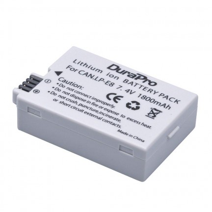 Durapro 2pc Battery For Canon LP-E8  Li-ion Batteries + LCD Dual USB Charger For Canon EOS 550D 600D 650D 700D Camera