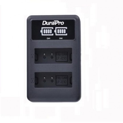 DuraPro 2pc LP-E10 LP Camera Li-ion Battery + LCD USB Charger For Canon 1100D 1200D Kiss X50 X70 Rebel T3 T5