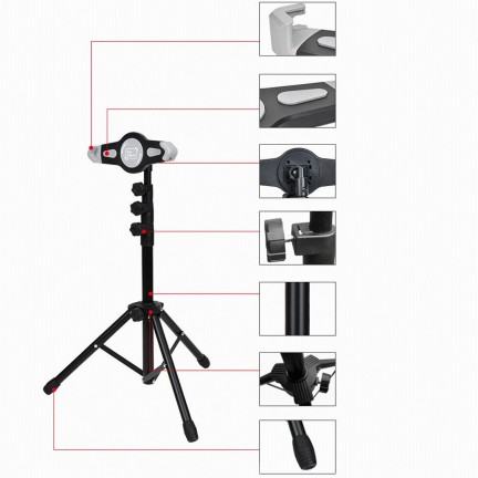 Tripod Floor Tablet Stand Height Adjustable 360 Rotating Tablets Holder for iPad Mini Air Pro