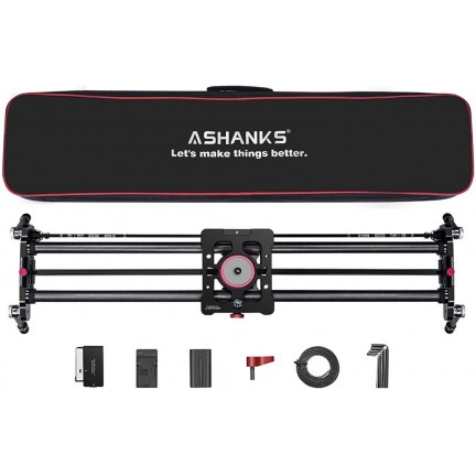 80cm ASHANKS Bluetooth Carbon Camera Slide Follow Focus Motorized Electric Control Delay Slider Track Rail for Timelapse Photography