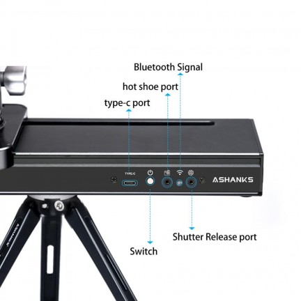 ASHANKS Camera Motorized Slider Timelapse Photograpy 30CM Silent Electronic Control Slide for Micro SLR Gopro Mibile Photo Video