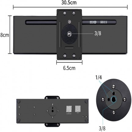 ASHANKS Camera Motorized Slider Timelapse Photograpy 30CM Silent Electronic Control Slide for Micro SLR Gopro Mibile Photo Video