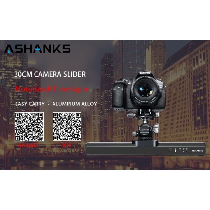 ASHANKS Camera Motorized Slider Timelapse Photograpy 30CM Silent Electronic Control Slide for Micro SLR Gopro Mibile Photo Video