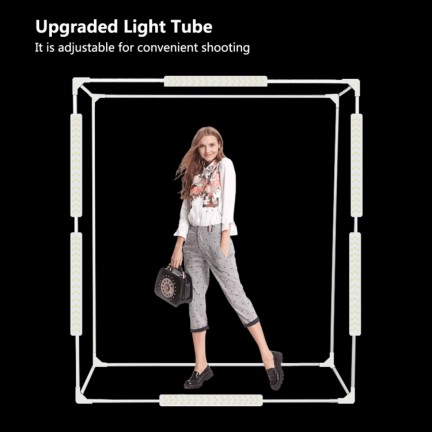 PULUZ Professional 200cm/2m Photography Photo Studio Box 6 LED Light Panels 240W 5500K 2 Meter Photo Lighting Shooting Tent Kit