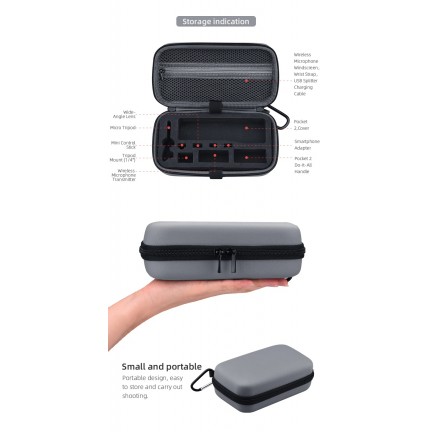 Mini Carrying Bag for DJI Pocket 2 Creator Combo Portable Storage Case Damping Box