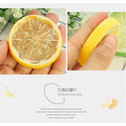 Yellow Mini Photography Props Simulation Lemon Slices for Studio Photo Desktop Shooting Decoration Accessories