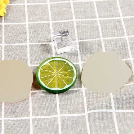 Green Mini Photography Props Simulation Lemon Slices for Studio Photo Desktop Shooting Decoration Accessories