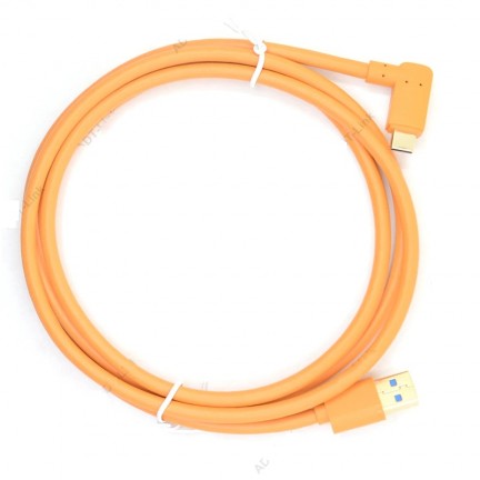 USB 3.0 to USB-C (High-Visibility Orange) for tethering a USB 3.0 camera to a computer with the smaller USB-C port 5m