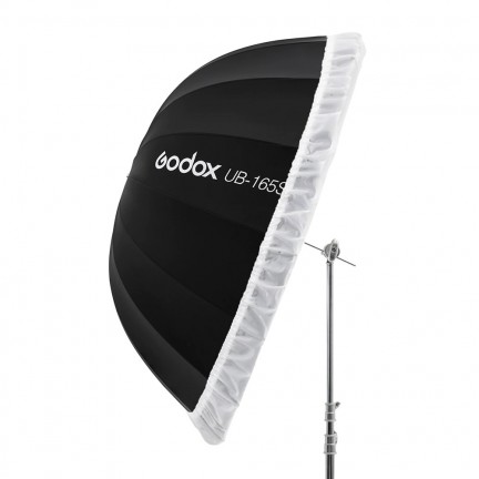 Godox UB-165S 65 inch 165cm Parabolic Black Reflective Umbrella Studio Light Umbrella with Black Silver Diffuser Cover Cloth