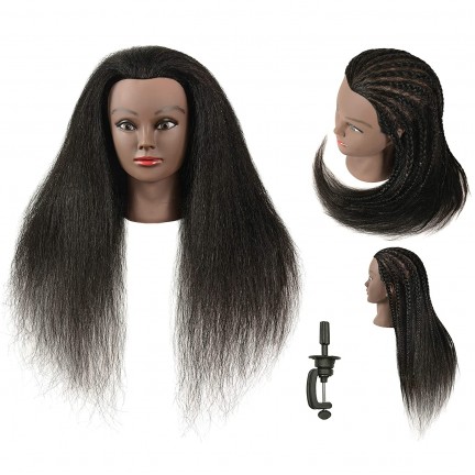 Hair Mannequin Head Manikin Styling Braiding Curling Practice Head Female