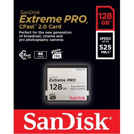 SanDisk 128GB Extreme PRO CFast 2.0 Memory Card